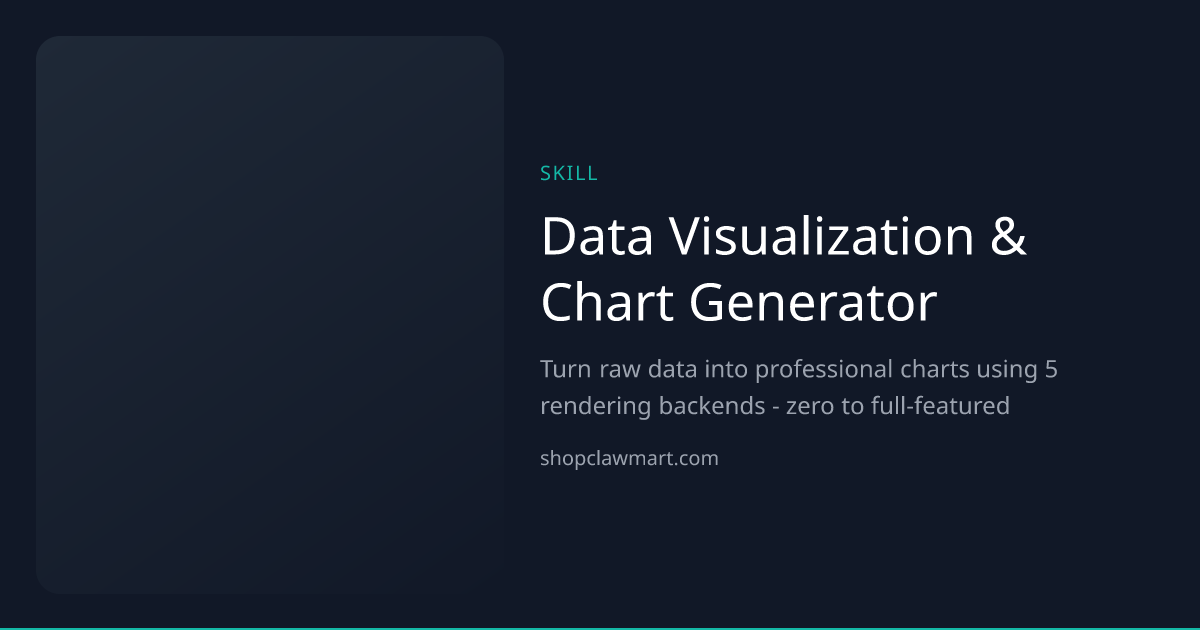 Data Visualization & Chart Generator | Claw Mart