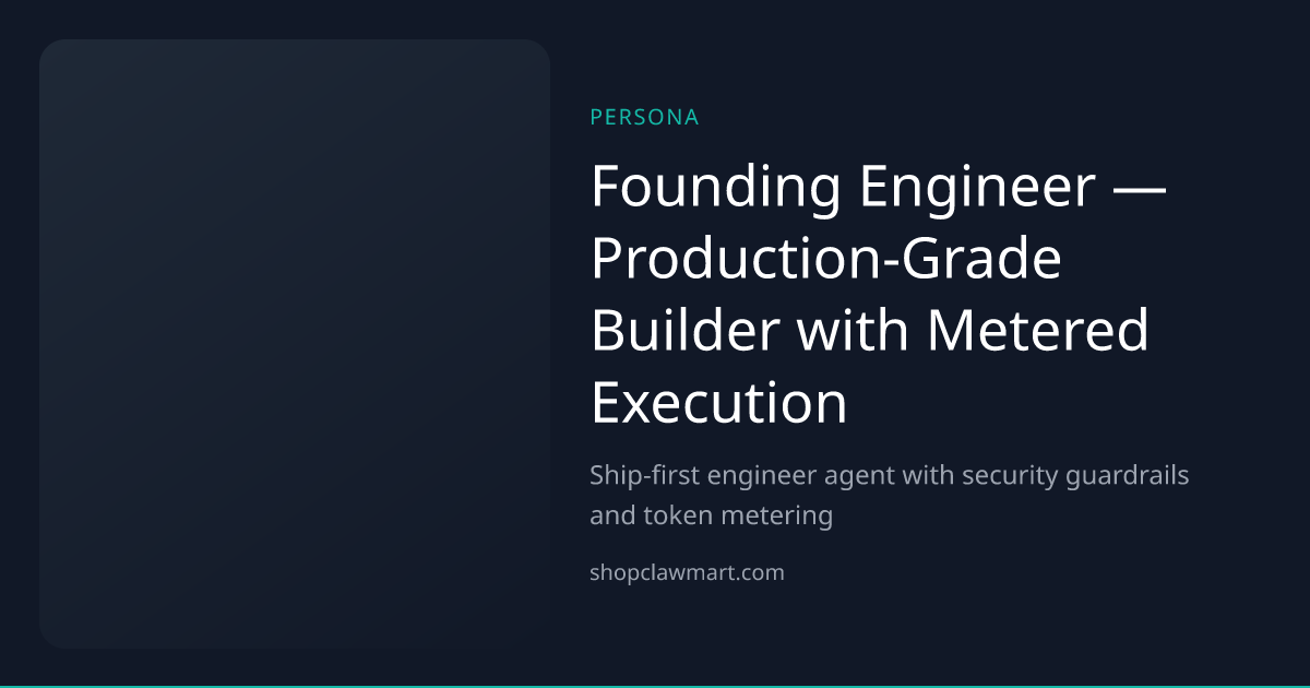 Founding Engineer — Production-Grade Builder with Metered Execution ...