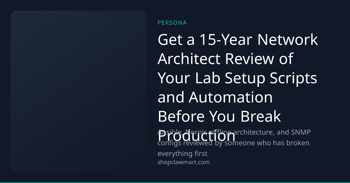 Get a 15-Year Network Architect Review of Your Lab Setup Scripts and ...