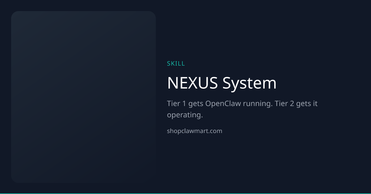 NEXUS System | Claw Mart