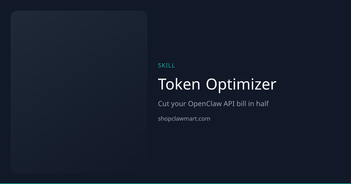 Token Optimizer | Claw Mart